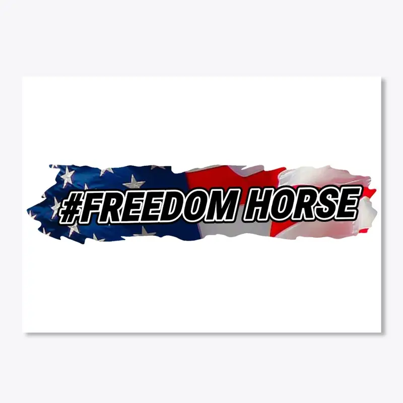 Freedom horse sticker